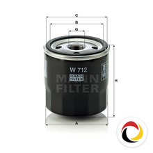 Load image into Gallery viewer, MANN-Filter Oil Filter W 712
